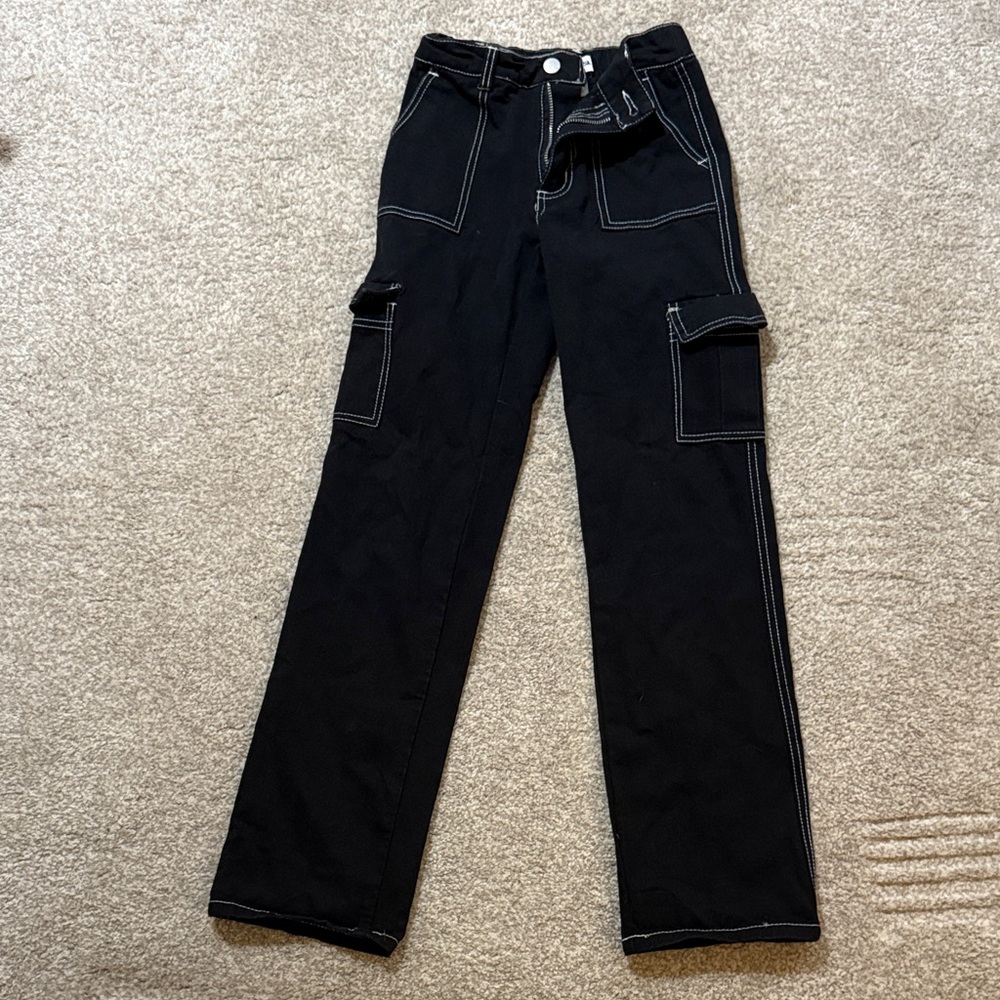 RSQ Black Pants with White Stitching